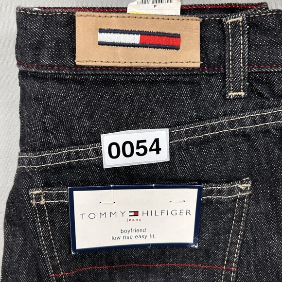 Vintage Tommy Hilfiger Jeans Women’s 4 Black 100% Cotton Y2K Boyfriend Low Rise - Picture 16 of 16